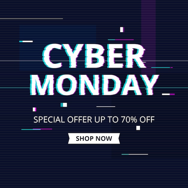 Glitch cyber lunes promo banner