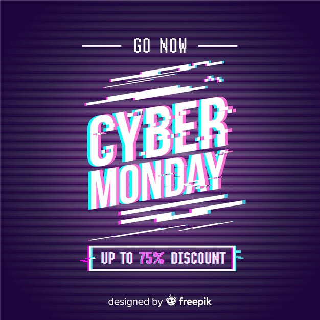 Glitch cyber lunes super venta banner