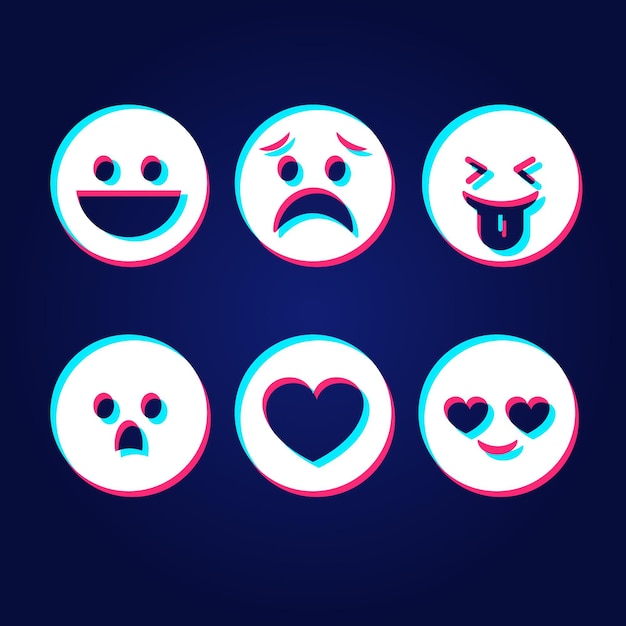 Glitch emojis colecciones