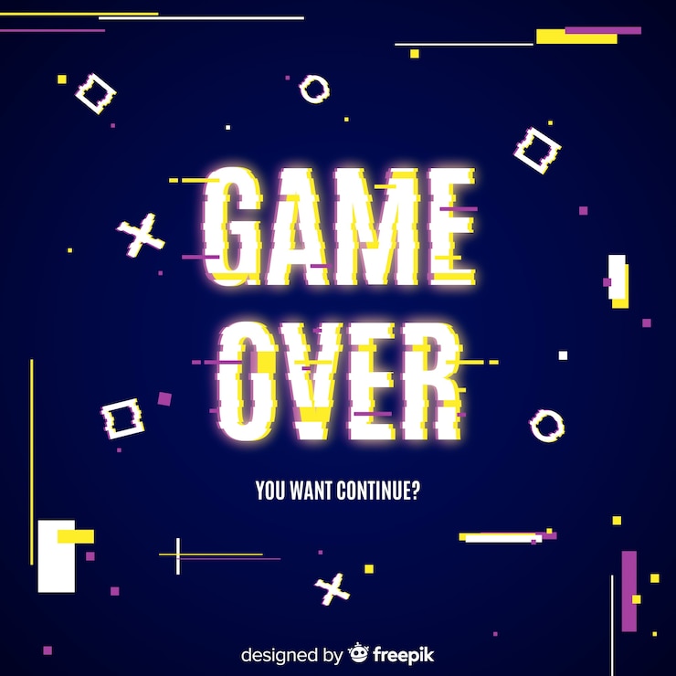 Vector gratuito glitch juego sobre el fondo