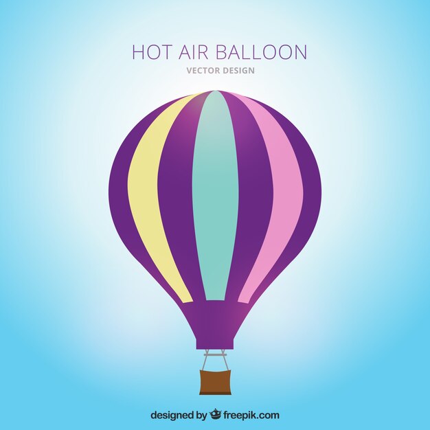 Globo aerostático rayado