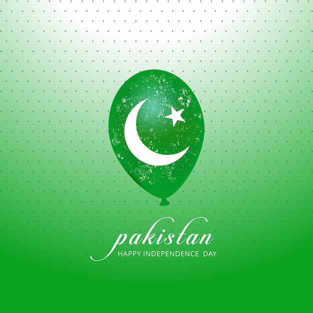 Vector gratuito globo de la bandera de pakistán para el día de la independencia