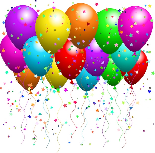 Globos y confeti