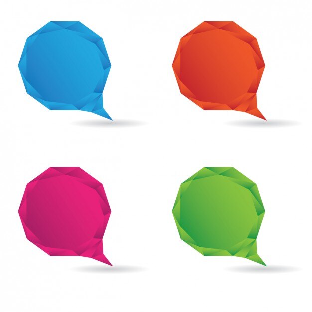 Vector gratuito globos de diálogo a color