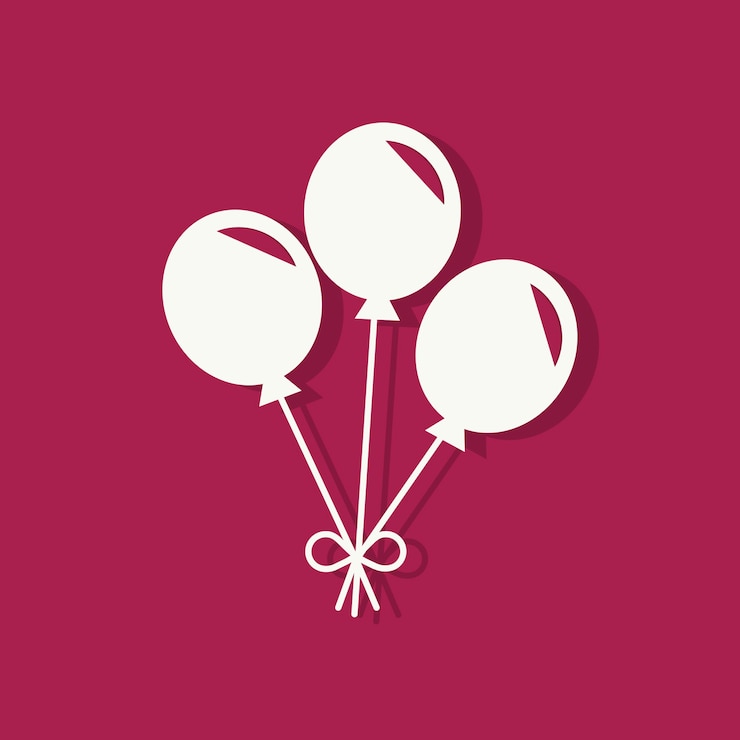 Vector gratuito globos de fiesta icono de valentines day