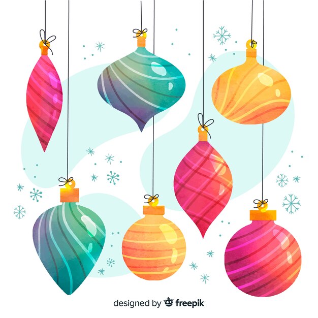 Globos navideños en tonos degradados