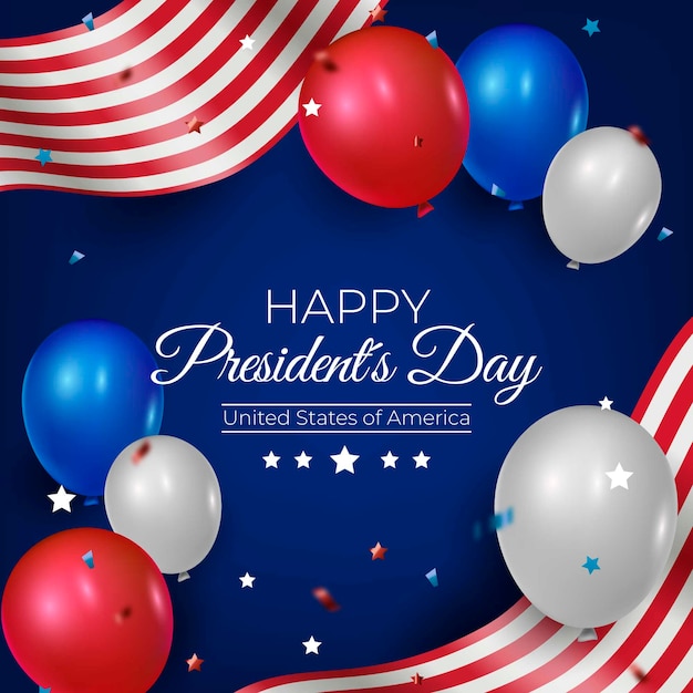 Globos realistas para el día del presidente.