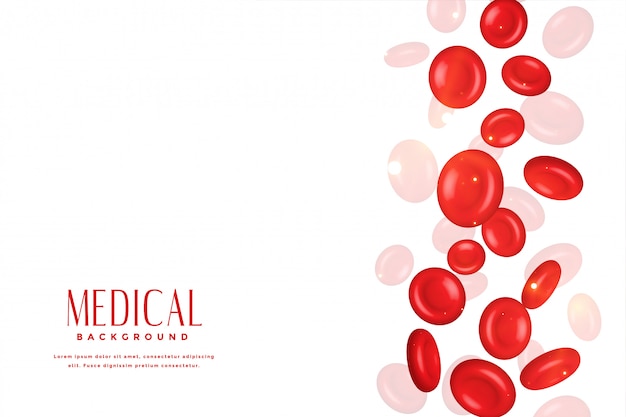 Glóbulo rojo en el fondo del concepto médico 3d