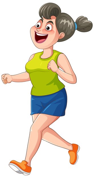 Gordita haciendo ejercicio