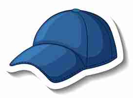 Vector gratuito gorra de béisbol azul en estilo de dibujos animados