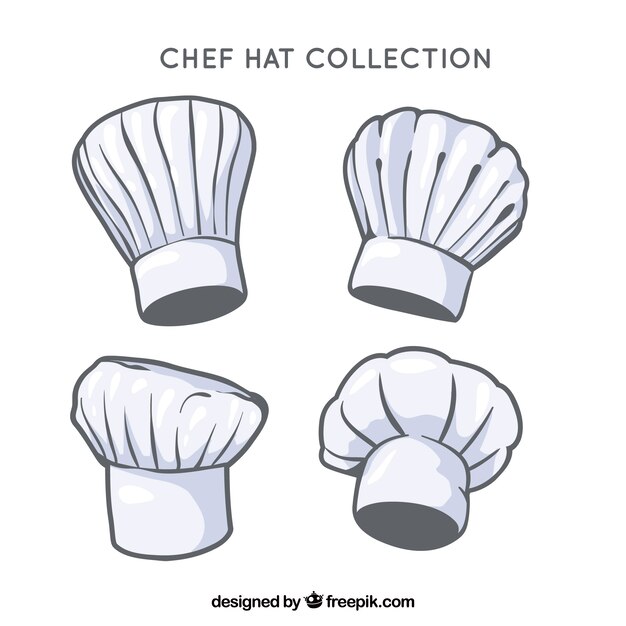 Gorros de cocinero con diferentes tipos de diseños
