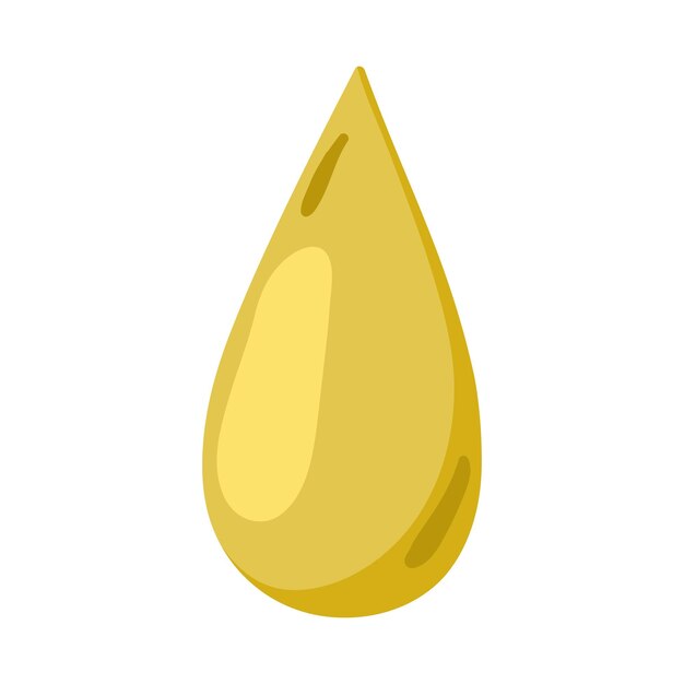 gota amarilla de icono de aceite de oliva aislado
