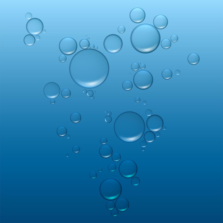 Vector gratuito gotas de aceite en la ilustración de la superficie azul