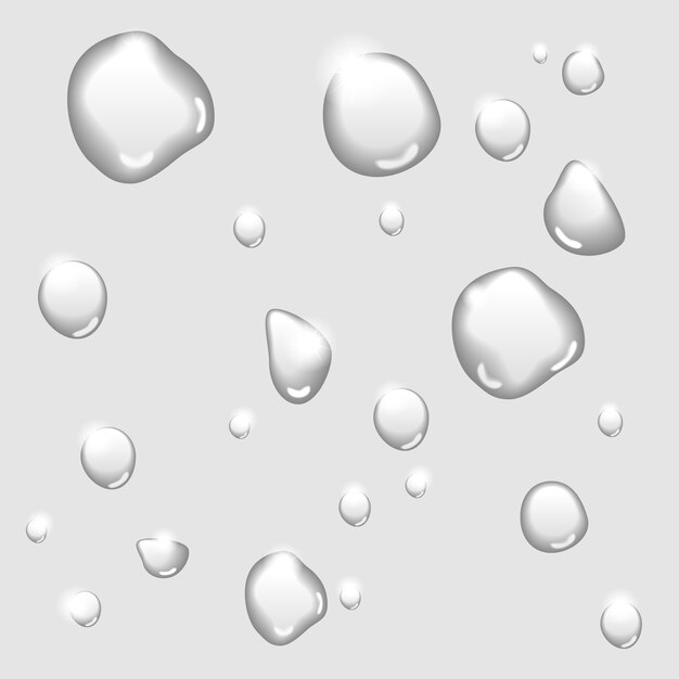 Gotas de agua aisladas