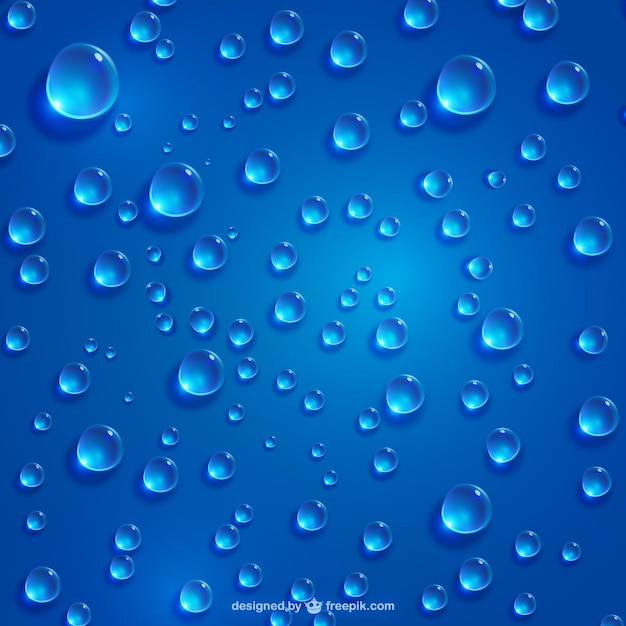 Gotas de agua azules