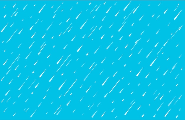 Gotas de agua de lluvia sobre fondo azul.