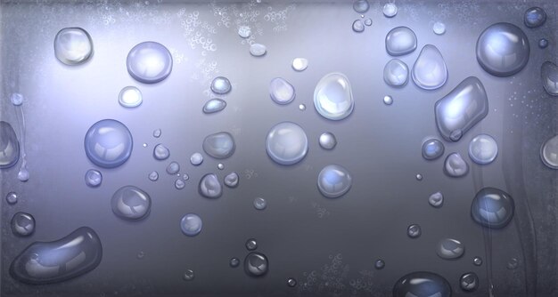 Gotas de agua de lluvia en la superficie del vidrio