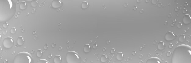 Gotas de agua sobre un fondo gris