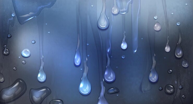 Vector gratuito gotas de agua en una superficie húmeda