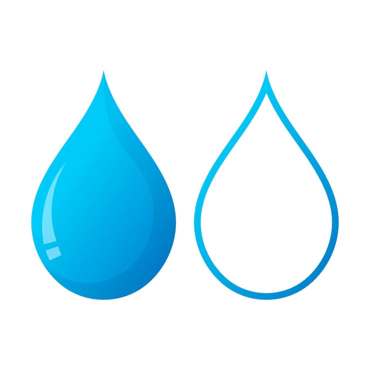Vector gratuito gotas de lluvia en gradiente y contorno