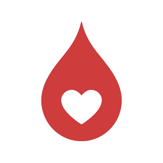 Gotas rojas con corazón