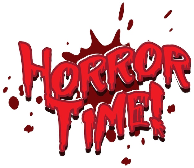 Goteando sangre estilo con el logo de Word Horror Time