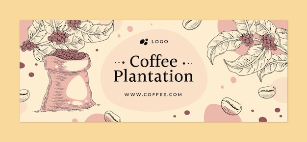 Grabado de la portada de facebook de la plantación de café.