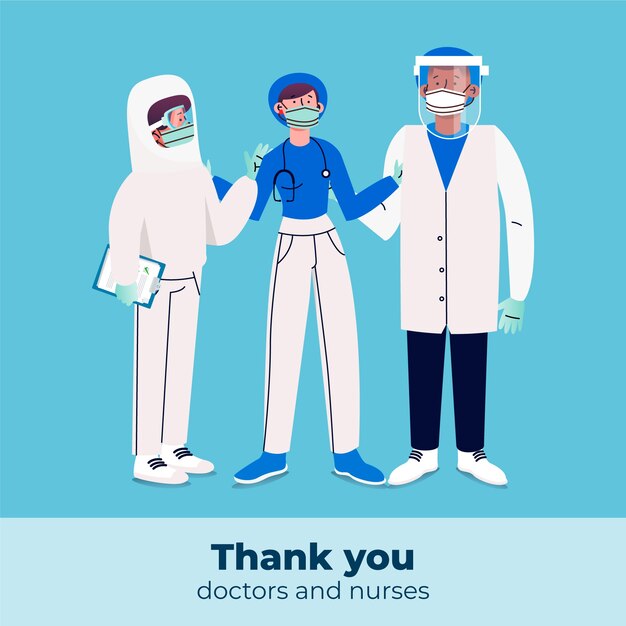 Gracias doctores y enfermeras