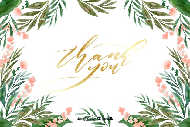 Gracias fondo con decoración floral