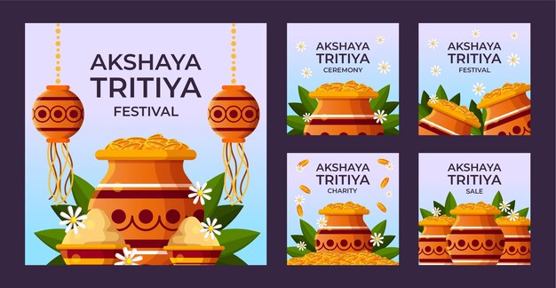 Gradient akshaya tritiya colección de publicaciones de instagram