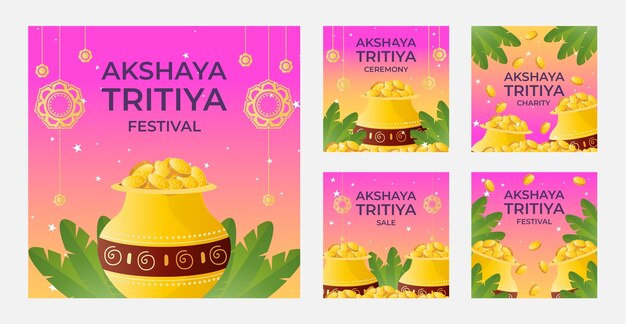 Gradient akshaya tritiya colección de publicaciones de instagram