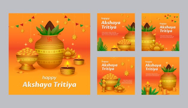 Gradient akshaya tritiya colección de publicaciones de instagram