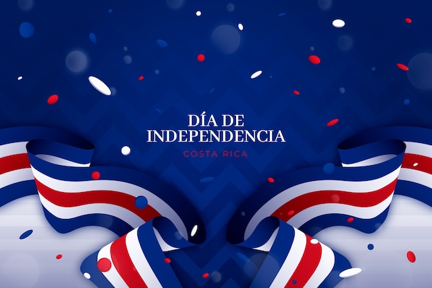 Vector gratuito gradient background for independencia de costa rica celebration