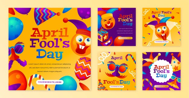 Gradient es la colección de publicaciones de Instagram del día de los tontos de abril.