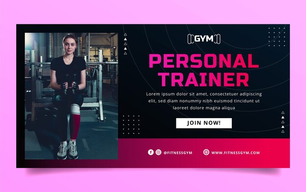 Gradient fitness gym publicación de facebook