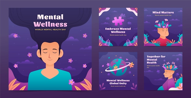 Gradient en Instagram publica una colección para el Día Mundial de la Salud Mental