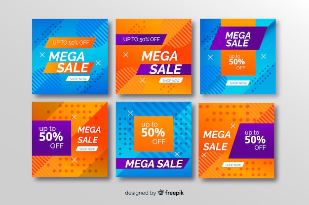 Vector gratuito gradient sale instagram post collection