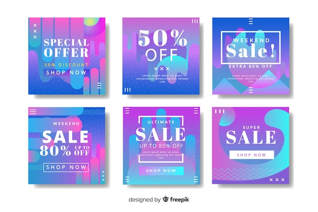 Vector gratuito gradient sale instagram post collection