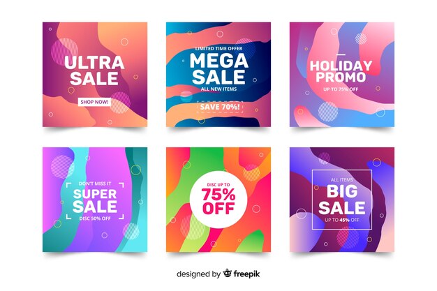 Vector gratuito gradient sale instagram post collection