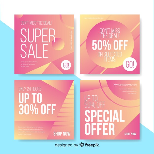Gradient sale instagram post collection