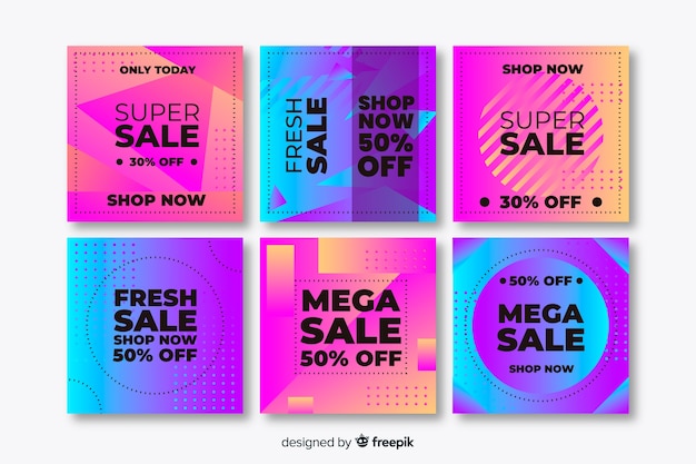 Vector gratuito gradient sale instagram post collection