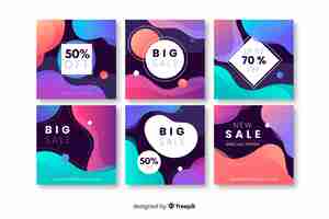 Vector gratuito gradient sale instagram post collection