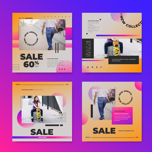 Gradient sale instagram post collection