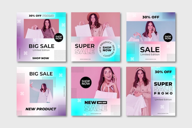 Gradient sale instagram post collection