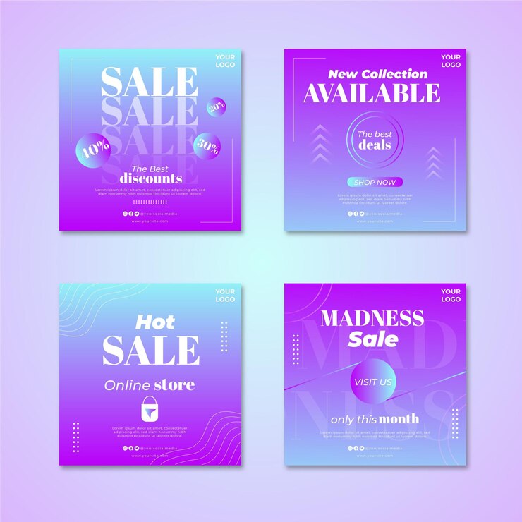 Vector gratuito gradient sale instagram post collection