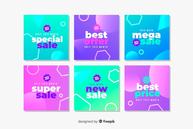 Vector gratuito gradient sale instagram post collection