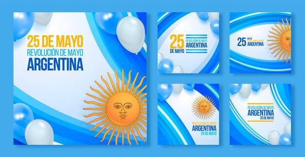 Gradiente 25 de mayo colección de publicaciones de instagram