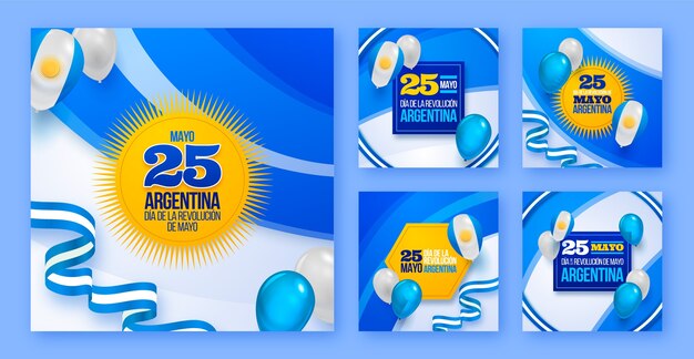 Gradiente 25 de mayo colección de publicaciones de instagram