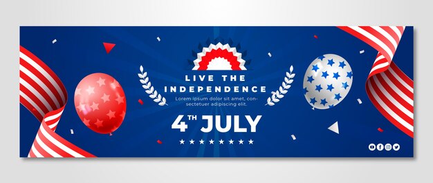 Gradiente 4 de julio encabezado de twitter