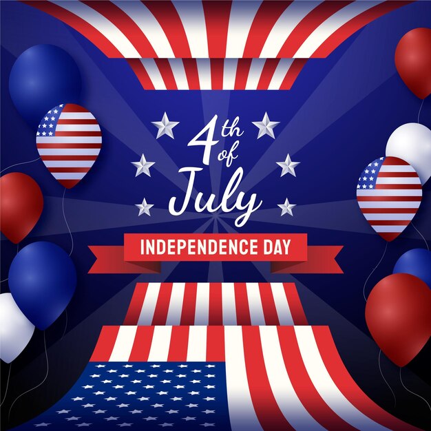 Gradiente 4 de julio - ilustración del día de la independencia